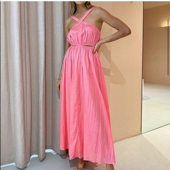 NWT Anthropologie Steele Pink Cutout Dress - Picture 9 of 11